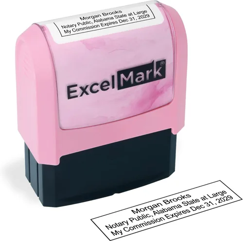 Miniatura 90 de ExcelMark Sello Notarial para los 50 Estados - Sello Oficial del Estado - Texas Negro