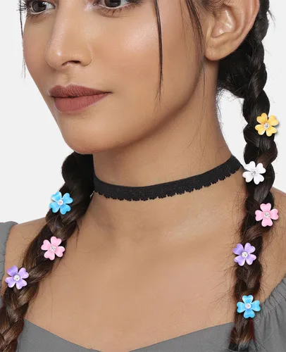 Miniatura 2 de Wecoe Juego de pinzas para el cabello: 20 piezas de accesorios para el cabello bonitos y brillantes para niños, niñas, mujeres, blanco, amarillo