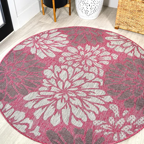 Miniatura 47 de JONATHAN Y Alfombra Corredor de Tejido Texturizado Floral para Interiores y Exteriores 2X8 Marrón/Crema, Zinnia Moderna para Patio Trasero, Patio