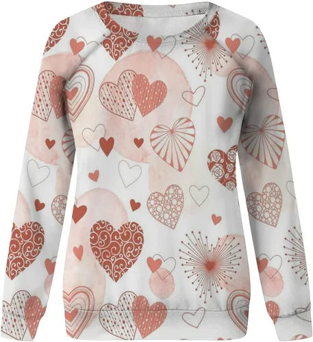 Miniatura 36 de Sudadera de manga larga con estampado de leopardo y corazón para mujer, para el día de San Valentín, sin botones, para niñas, regalos