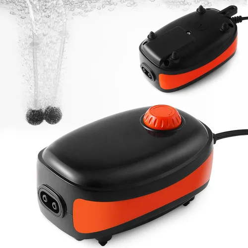 Miniatura 7 de FEDOUR 4W/5W/8W Aquarium Corded Electric Air Pump, 96GPH/160GPH/256GPH Dual Outlets 4 Outlets Oxygen Pump, Ultra Quiet Aquarium Bubbler for up to