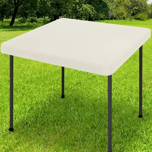 Smiry - Mantel rectangular de vinilo con respaldo de franela elástica ajustada para mesas plegables de 2 pies, manteles impermeables y lavables para