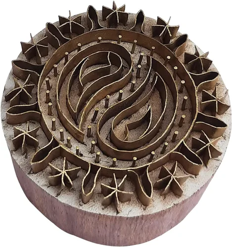 Miniatura 3 de Royal Kraft Sellos de madera de latón para la impresión de bloques en arcilla, cerámica, tela BHBtag001