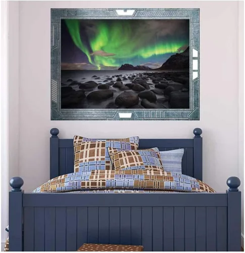 Miniatura 20 de wall26 - ViewPort de ciencia ficción - Calcomanía - Tierra rodeada de galaxias increíbles - Mural de pared, calcomanía extraíble, decoración