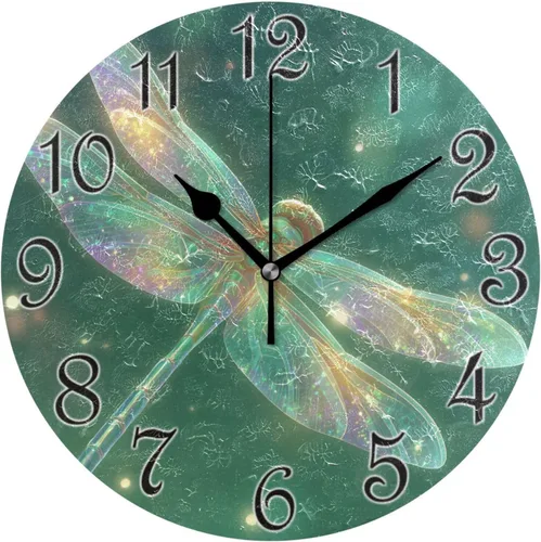 Miniatura 23 de susiyo Reloj de pared de alpaca con diseño de llama, con diseño de animales, silencioso, redondo, sin tictac, funciona con pilas, creativo