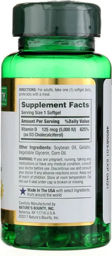 Miniatura 2 de Nature's Bounty, D 5000 Iu Softgels, 100 ct