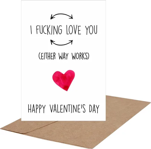 Miniatura 6 de CJ&M I Fucking Love You (Love Fucking You) - Tarjeta grosera del día de San Valentín, tarjeta divertida, gran regalo para pareja, tarjeta del día