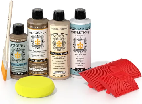 Miniatura 105 de Retique It Kit multiusos con acabado de madera - GO Beyond de madera falsa con imprimación a base de madera líquida pintable y tinte de gel - 60