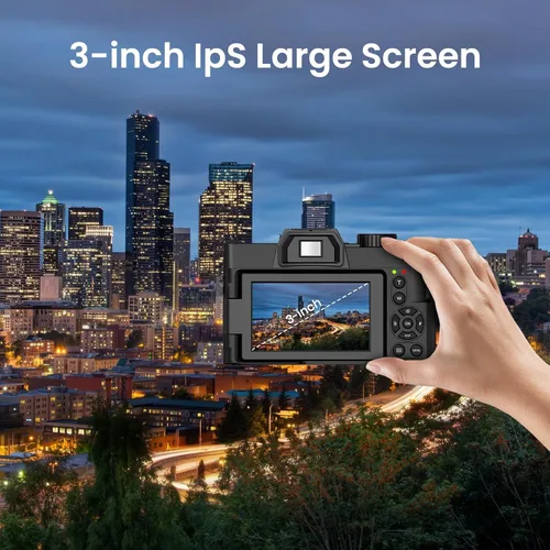 Miniatura 6 de Cámara digital 4K para fotografía y video enfoque automático de 48 MP con WiFi Cámara de vlogging de enfoque automático para YouTube con pantalla
