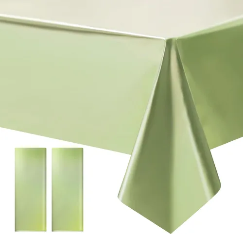 Miniatura 12 de Just Shimmer 2 piezas Mantel de Plástico Oro Rosa - Impresionante Acabado Mate Metálico, 40" x 108" Mantel para Mesa de Despedida de Soltera