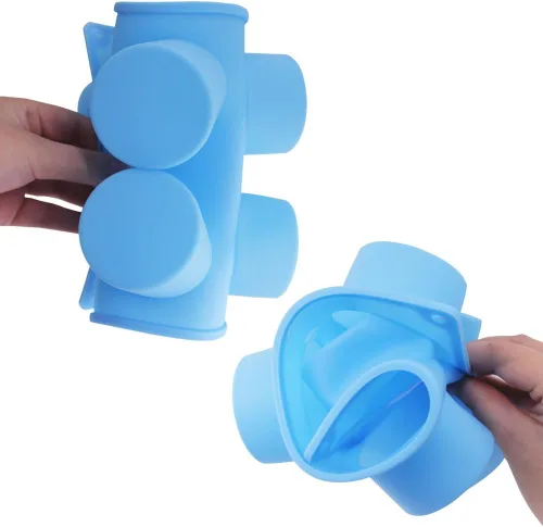 Miniatura 4 de SourceTon - Molde para hornear de silicona redondo grande de 8 cavidades, 3 paquetes de moldes antiadherentes de grado alimenticio para pasteles