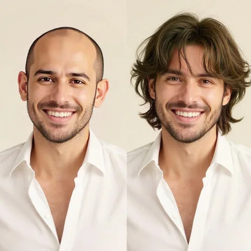 Miniatura 49 de Toupee cabello humano fino mono revestimiento de poliéster alrededor de la postizo duradero NPU monofilamento sistema de reemplazo de cabello