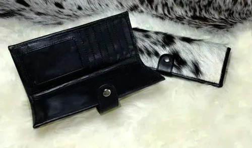 Miniatura 8 de NGF Cartera de cuero de vaca con cremallera para mujer, bolso de mano de cuero real en cartera, bolso organizador de bolso para mujer