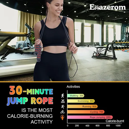 Miniatura 7 de Jump Rope for Women Men Kids, Adjustable Skipping Rope with Ball Bearings, Professional Jumping Rope with Foam Handles, Tangle-Free Rapid Speed Jump