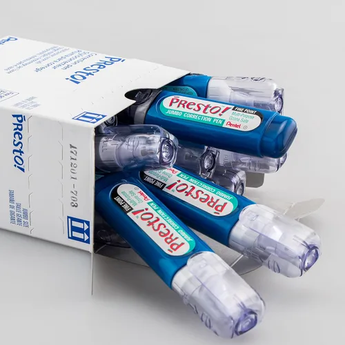 Miniatura 2 de Pentel Presto ZL31WBP2 - Bolígrafo corrector Jumbo de punta fina, punta metálica, paquete de 2