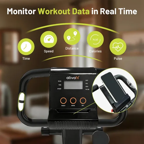 Miniatura 6 de ATIVAFIT 5-in-1 Foldable Exercise Bike for Home, Upright & Recumbent Indoor Bike with 16-Level Magnetic Resistance, Resistance Bands, Quiet Cardio