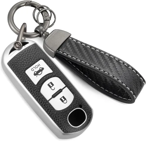 Miniatura 35 de Funda para Llavero Mercedes con Llavero de Cuerda Trenzada de Metal, Funda de Llave Suave Mejorada para Carcasa de Llavero Remoto Inteligente Sin