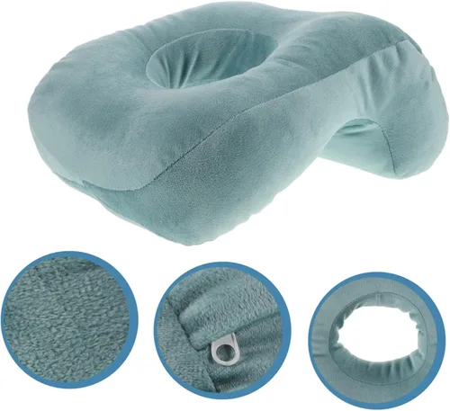 Miniatura 8 de Almohada de masaje azul para cama Almohada de dormir boca abajo con soporte de brazo Almohada de espuma viscoelástica para siesta