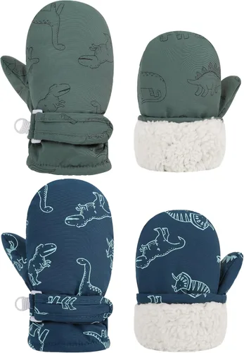 Miniatura 8 de Urban Virgin Guantes de invierno para bebés y niños pequeños, con forro polar, cálidos, impermeables, guantes de nieve para niños y niñas