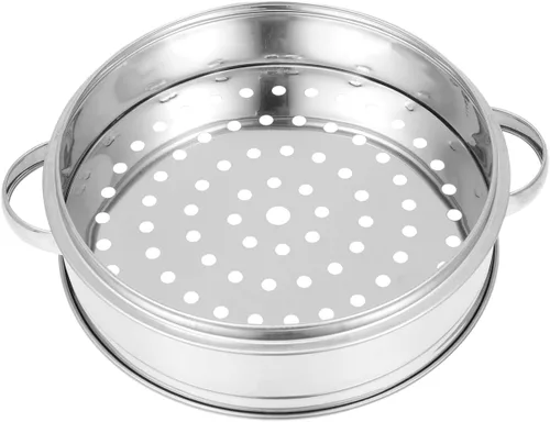 STOBAZA Cesta de vapor de acero inoxidable de 8.66 pulgadas, cesta de cocina para cocinar al vapor para verduras, mariscos, albóndigas, apta para