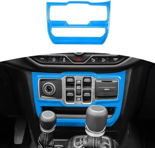 RT-TCZ Cubierta de panel de interruptor de ventana para Jeep JL JLU Gladiator JT 2018-2024 Baby Blue Accesorios interiores