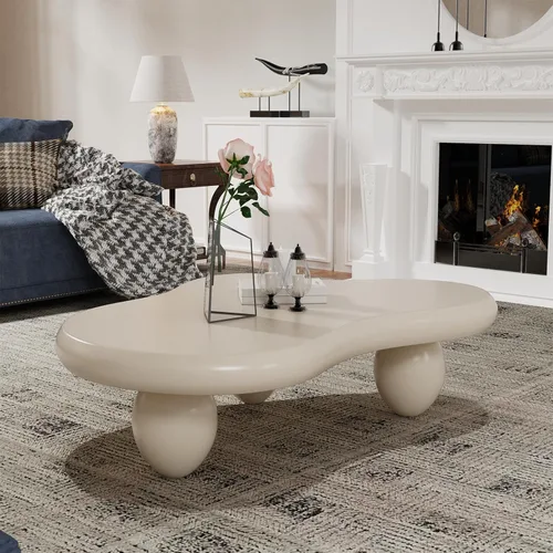 Miniatura 15 de Mesas de centro en forma de nube, mesa de centro irregular, mesa de centro con diseño moderno en forma de nube, mesas de centro para sala de estar