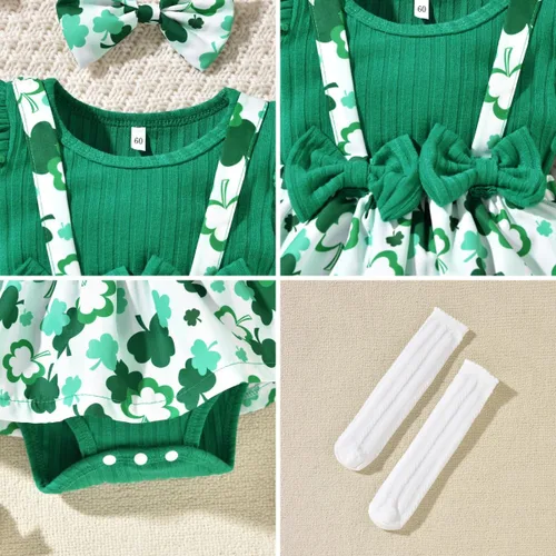 Miniatura 21 de Unutiylo Ropa de bebé recién nacida prematura con tirantes, traje de otoño e invierno, traje de manga larga con volantes