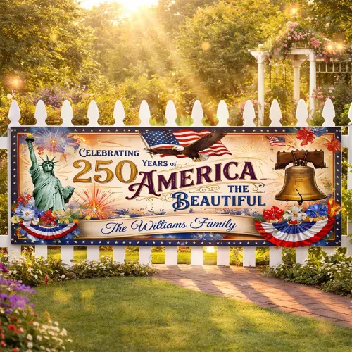 Miniatura 23 de Love Signal Bandera de Estados Unidos personalizada con el 250 aniversario, bandera estadounidense personalizada con imagen, decoración patriótica