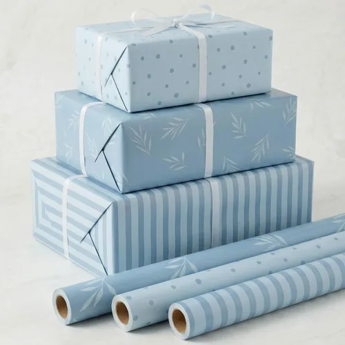 ZICOTO Hermosos rollos de papel de regalo para todas las ocasiones, juego de 3 rollos de calidad para bodas, cumpleaños, baby shower y Navidad,