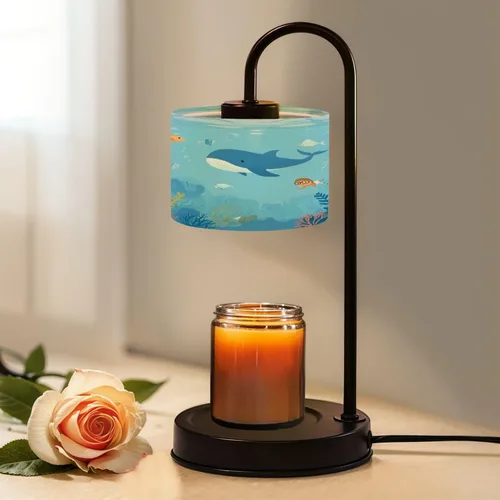 Miniatura 8 de Lámpara calentadora de velas con temporizador y atenuador, tartán a cuadros blancos y negros sin costuras, adecuado para calentador de cera