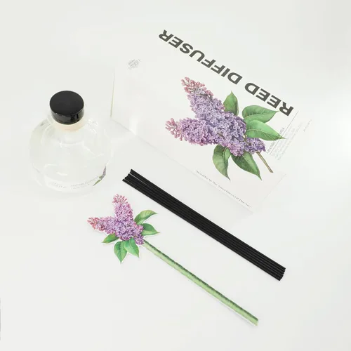 Miniatura 4 de Juego de difusor de varillas para baño y hogar, aroma de aceite esencial de larga duración, botella de vidrio para el hogar, fragancia con palos