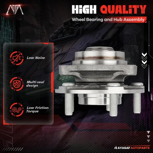 Miniatura 2 de 513268 Conjunto de cojinete de cubo de rueda delantera, 5 lengüetas con ABS para Infiniti G35 RWD 2003-07, Nissan 350Z 2003-09