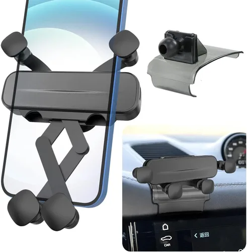 Soporte de teléfono para automóvil para Porsche Macan 2015-2025 y Porsche Cayenne 2019-2023 Accesorios para automóvil, decoración interior, soporte