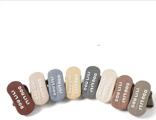 Miniatura 3 de QandSweet Calcetines de algodón peinado para bebé, calcetines de tobillo antideslizantes para recién nacidos