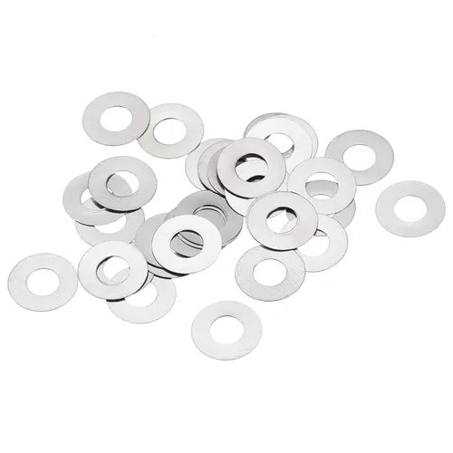 Miniatura 27 de uxcell Arandelas planas de acero inoxidable M3 304, 20 espaciadores planos ultrafinos de 0.118 x 0.197 x 0.004 in para tornillo de tornillo
