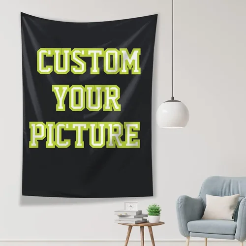 JINJUREN Alfombras personalizadas para colgar con imágenes, pancartas y carteles para dormitorio, 60 x 80 pulgadas, verticales