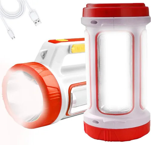 Miniatura 10 de Foco LED solar recargable, súper brillante 13000 lúmenes, reflector LED de mano, linterna de campamento multifunción, 6 modos de luz, IPX4 Negro