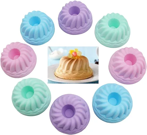 Miniatura 2 de Moldes de silicona para hornear, 12 moldes de silicona para donas, moldes antiadherentes para donas, muffins de calabaza, cupcakes, moldes