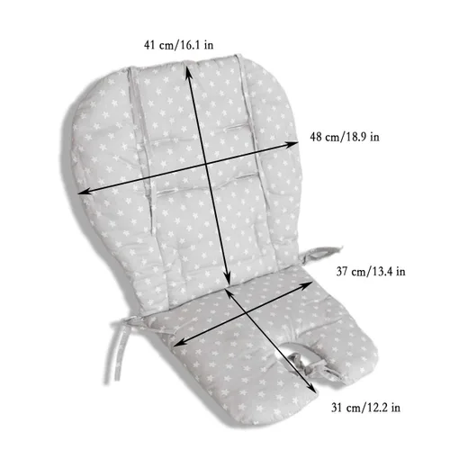 Miniatura 5 de Twoworld Cojín para silla alta, cojín grueso grande para silla alta de bebé, transpirable, adecuado para todo tipo de sillas de comedor de bebé