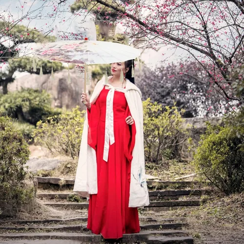 Miniatura 4 de Homoyoyo Sombrilla de tela con patrón de flores, sombrilla de tela de seda japonesa china con bolsa de borlas, kimono Hanfu, suministros de disfraz