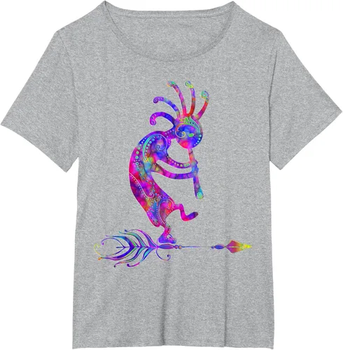 Miniatura 69 de Native American Kokopelli With Feather 2 - Camiseta Fan Fun, Negro, S