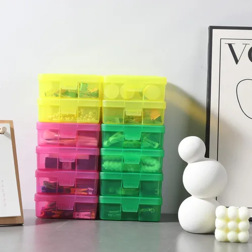Miniatura 3 de Novelinks 18 unidades de pequeños contenedores de almacenamiento de plástico transparente, cajas y organizadores de almacenamiento para manualidades