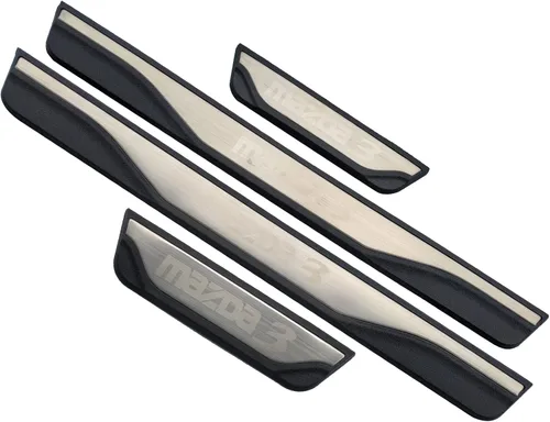 Miniatura 4 de Accesorios protectores de rayones para umbral de puerta de automóvil para Mazda 3 2015-2024, cubierta de placa protectora de entrada de puerta