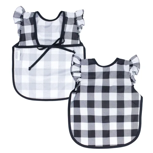 Miniatura 17 de BapronBaby Flutter Boho Floral Bapron – Babero más seguro sin lazo para el cuello para bebés y niños pequeños – Suave impermeable resistente a