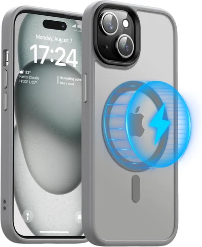 Miniatura 9 de Meifigno Magic Mag Series - Funda diseñada para iPhone 15 Pro, protección de grado militar y compatible con MagSafe, parte trasera mate translúcida