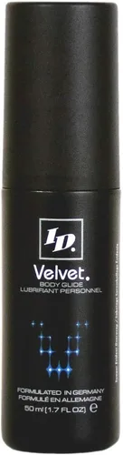 ID Velvet - Lubricante personal a base de silicona, 1.7 onzas líquidas, lujo sensual, lubricante de silicona de larga duración para hombres, mujeres