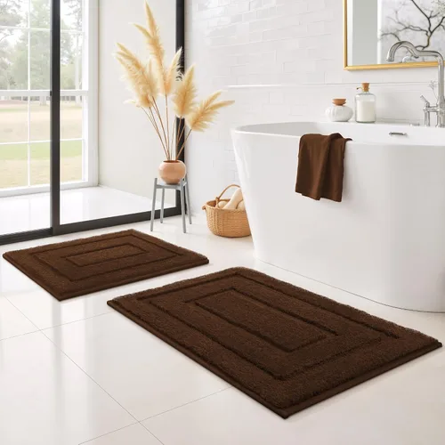 Miniatura 67 de GRANNY SAYS Alfombras de baño antideslizantes, lavables, extra suaves y absorbentes de agua para baño, alfombra de baño peluda de felpa, alfombra