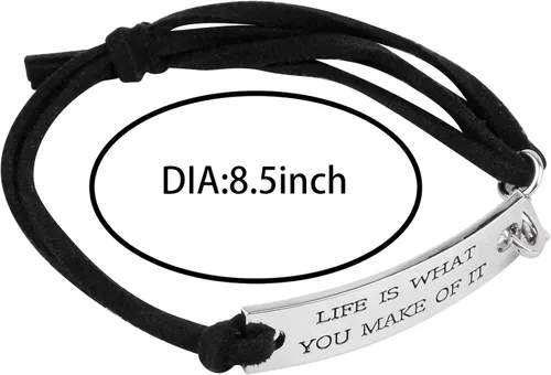 Miniatura 2 de AleapDoll Paquete de 15 pulseras inspiradoras para mujeres, regalos únicos personalizados de cumpleaños, amistad, citas motivacionales, joyería