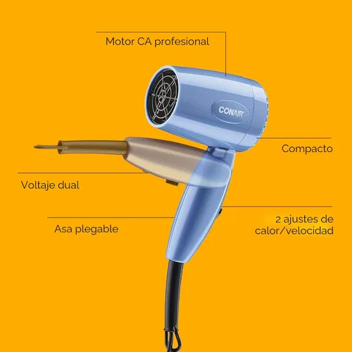 Miniatura 2 de Conair Secadora plegable, secadora plegable, azul, paquete de de 1, Azul