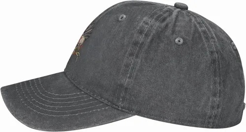Miniatura 4 de Cowboy Hat Trendy Hats for Man and Women Djustable Four Season Outdoor Baseball Cap of Hell Skull with Angel Deep Heather